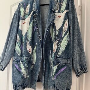 Floral Embroidered Denim Jacket